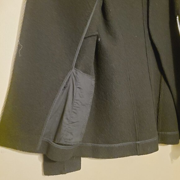 Jigsaw | Women's Black 100% Wool Diagonal Zip Jacket (Size XS) - Picture 9 of 14